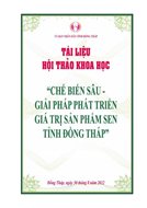 Tài liệu hội thảo khoa học " Chế biến sâu - giải pháp phát triển gi...