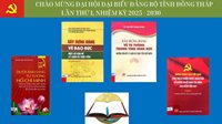 Giới thiệu sách "Chào mừng Đại hội đại biểu Đảng bộ tỉnh Đồng Tháp lần thứ I, nhiệm kỳ 2025 – 2030"