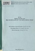 Địa danh lịch sử văn hóa Đồng Tháp