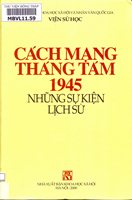 Cách mạng tháng Tám 1945 những sự kiện lịch sử